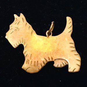 Scottish Terrier Pendant Vintage Mid-Century 1950s